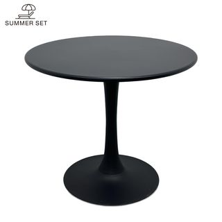 SUMMER SET โต๊ะสนามทรงกลมเหล็ก รุ่น PISA-B ขนาด 70x70x75 ซม. สีดำ