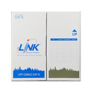 LINK สายแลน CAT6 (600 MHz) อัลตร้า  รุ่น US-9116LSZH 305เมตร สีขาว