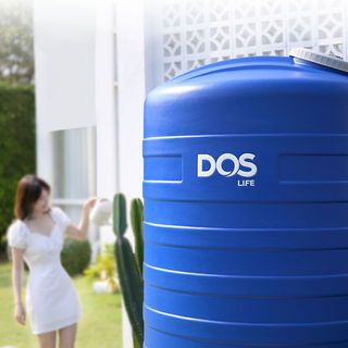 DOS ถังเก็บน้ำบนดินสีเรียบ ขนาด 1000L รุ่น Ice สี Ice Blue