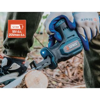 SENIX เลื่อยชักไร้สาย Brushless 20 มม. 20V(Max) (พร้อมแบตเตอรี่ 2.0Ah 1 ก้อน) รุ่น PSRX2-L1-EU สีน้ำเงิน - ดำ