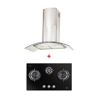 MEX ชุดเซ็ทเครื่องดูดควัน KV738X90-1+เตาแก๊ส V773C MEX KV738X90-1+V773C คละสี