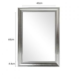 Nice กระจกมีกรอบ (PS)  รุ่น จีน่า-ซิลเวอร์ ขนาด 40x60 ซม. สีเงิน