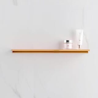 Nice ชั้นวางของติดผนังอลูมิเนียม รุ่น Angel-Gold ขนาด 10x60x2 ซม. สีทอง