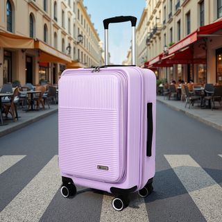 WETZLARS กระเป๋าเดินทาง ขนาด 20 นิ้ว พร้อมช่องใส่ของด้านหน้า รุ่น Spring-04 ขนาด 21x33x50 ซม. สีม่วงมาเจนตา 