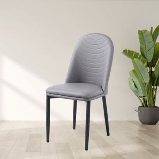 (1/2)PULITO เก้าอี้รับประทานอาหาร รุ่่น DOTTIE-GY ขนาด  55x50x89 ซม. สีเทา