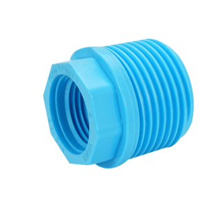 VAVO ข้อต่อลดเหลี่ยม หนา 1x1/2 (25x18) สีฟ้า