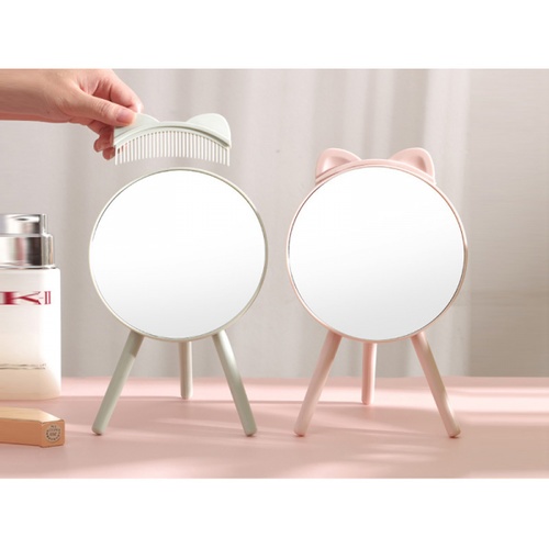 USUPSO กระจกตั้งโต๊ะ 3 ขาทรงหมี ขนาด 23x3x15.5 (#AB)