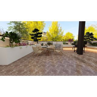 Marbella กระเบื้องเซรามิคปูพื้น 16x16 นิ้ว รุ่น นาซ่า-บราวน์ JMZ40204 Matt (12P)