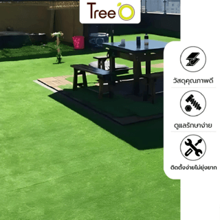 Tree O หญ้าเทียม ขนหญ้ายาว 7มม. รุ่น TC073280020-1P02(M) สีเขียวธรรมชาติ