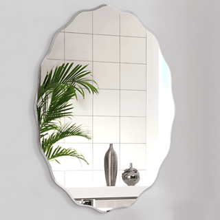 Nice กระจกเงาไม่มีกรอบ ทรงรี รุ่น JLLS006  ขนาด 45x60ซม. สีใส