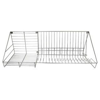 CLOSE ชั้นคว่ำจานติดผนัง SUS304 ขนาด 80 ซม. HECTOR-80 สีเงิน