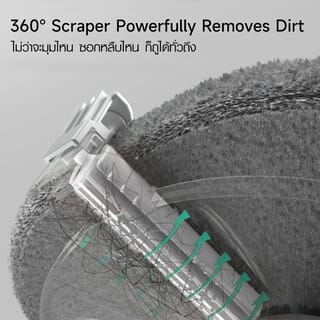 ICLEAN ชุดม็อปปั่นถังสเตนเลส ด้ามสเตนเลส แยกน้ำดี ขนาด 31x31x104-126 ซม. รุ่น FC003 สีเทา