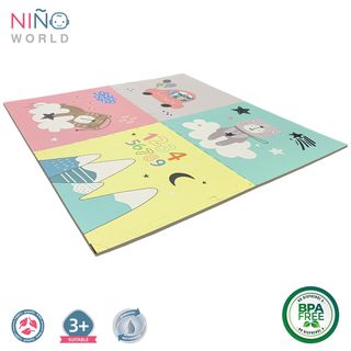 NINO WORLD ชุดแผ่นปูพื้นจิ๊กซอว์ Number (4 แผ่น) PD-01-2 ขนาด 60x60x1.2 cm. คละลาย