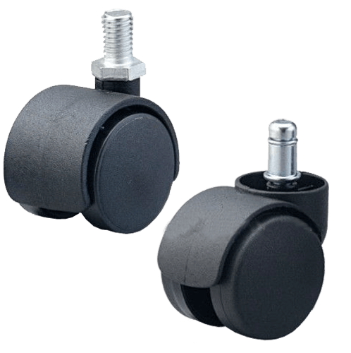 KAMPER ล้อแกนเดือย Black Nylon มีเบรค 40มม (1.5นิ้ว) รุ่น TWFFB-40
