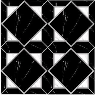 La Arezza กระเบื้องพอร์ซเลน 60X60 ซม รุ่น Elita  แบล็ค ออนนิกซ์ เอเลแกนซ์  PJ6607W   Hi glossy (4P / 1.44 sqm) DGD