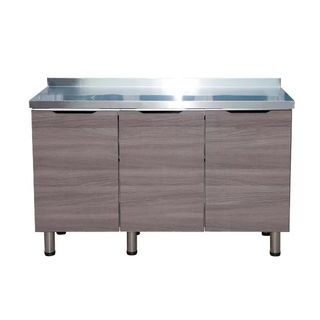 CLOSE ตู้ท็อปหน้าบานกระจก 50×120×82ซม. MONSTERA T-120 สีไม้ธรรมชาติ