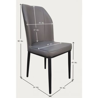 DELICATO ชุดโต๊ะอาหารท็อปลายหินอ่อน 4 ที่นั่ง รุ่น GLOSSIO โต๊ะ: 130x80x75 ซม. เก้าอี้: 46x48x90 ซม. สีเทา