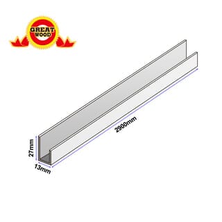 GREAT WOOD ยูคลิปPVC รุ่นGPPVC3.7-2-EB ขนาด 2.7x290x1.3 ซม. Light gray 423-23