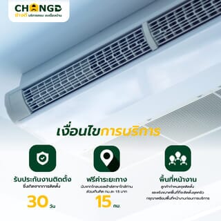 ล้างเครื่องปรับอากาศแบบแขวนใต้ฝ้า ขนาด 35001 BTU. ขึ้นไป