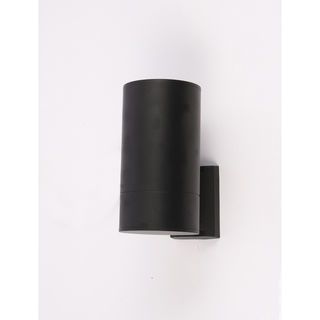 EILON โคมไฟติดผนังโมเดิร์น ทรงกระบอกกลม E27 ขนาด 10.8x20cm IP54 รุ่น MVW002-S(B) สีดำ