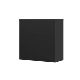 SMITH  ตู้เก็บเอกสารแบบกระจกบานเลื่อน รุ่น Archie ขนาด 40x90x90ซม. สีไม้-ดำ
