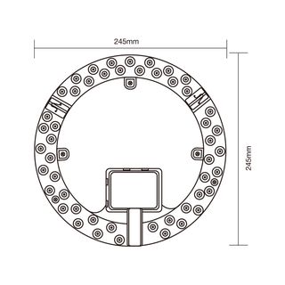 EILON หลอดไฟ LED โมดูลแม็กเน็ต วงกลม 38W รุ่น TP-M38W-DL แสงเดย์ไลท์