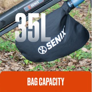 SENIX เครื่องเป่าลมและดูดใบไม้ไฟฟ้า 2,200W (พ่วงสายไฟ 8 เมตร) รุ่น BLVE22-M-EU สีน้ำเงิน - ดำ