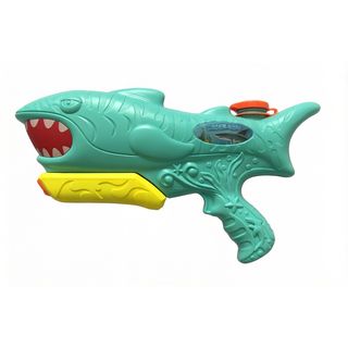 TOYS ของเล่นปืนฉีดน้ำแบบชักลายปลาฉลาม รุ่น # 1063 ขนาด(38x21x6 ซม.) คละสี