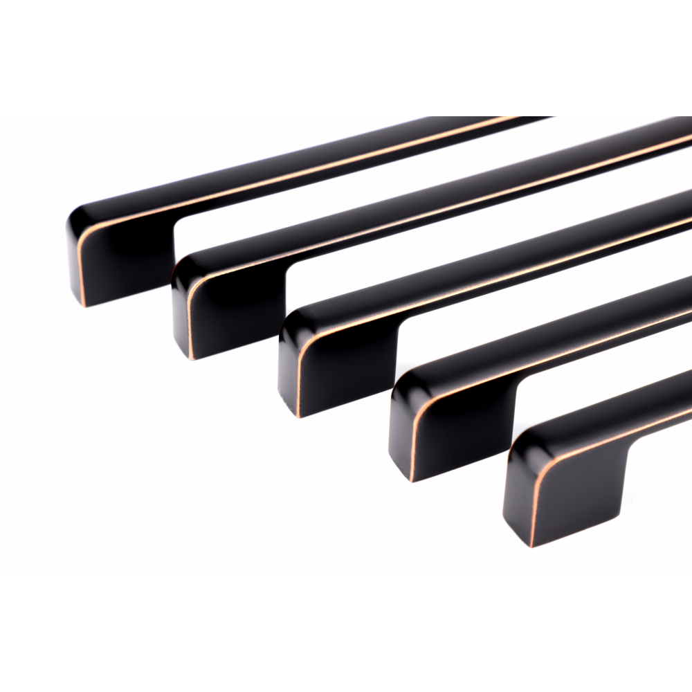 TORSTEN มือจับเฟอร์นิเจอร์ซิงค์อัลลอยด์ 12x203x23 มม. รุ่น OKL003-22 สีดำขอบแดง