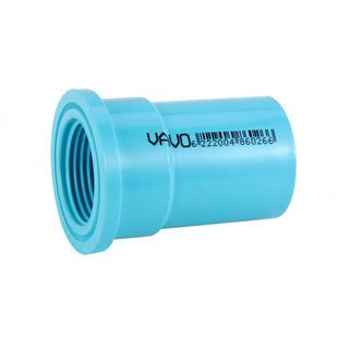 VAVO ข้อต่อตรง เกลียวใน หนา 1”(25) (5ชิ้น) สีฟ้า