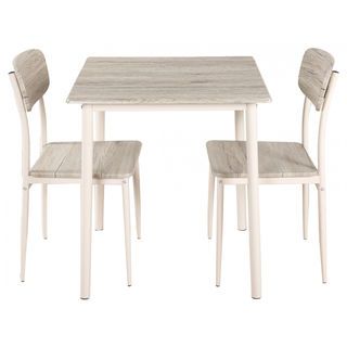 DELICATO ชุดโต๊ะอาหาร 2 ที่นั่ง รุ่น HAMO โต๊ะ : 70x70x76.5 ซม. เก้าอี้ : 41x45.5x84.5 ซม. สีไม้ธรรมชาติ