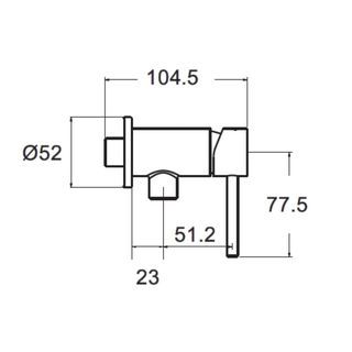 American Standard ก๊อกน้ำเย็นยืนอาบทองเหลืองแบบติดผนัง  รุ่น ทูโบ้ A-TJ66-10