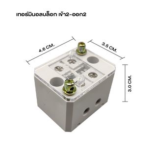 V.E.G. เทอร์มินอลบล็อก เข้า2-ออก2 สีเทา