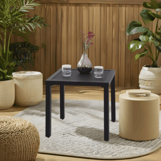 SUMMER SET โต๊ะ outdoor อลูมิเนียม Laemchabang ขนาด 45x45x50 ซม. สีดำ