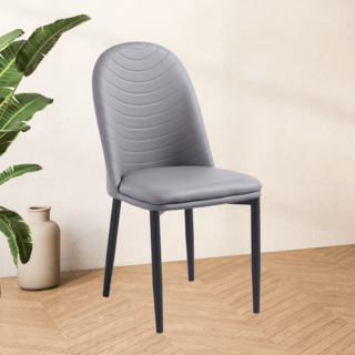 (1/2)PULITO เก้าอี้รับประทานอาหาร รุ่่น DOTTIE-GY ขนาด  55x50x89 ซม. สีเทา