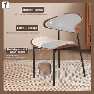 DELICATO เก้าอี้อเนกประสงค์ รุ่น Moya ขนาด 48x40x75 ซม. สีเทา