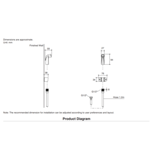 Englefield ชุดสายฉีดชำระ รุ่น K-15780X-WK   สีขาว