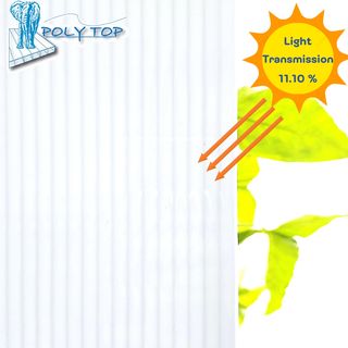 POLYTOP แผ่นโพลีคาร์บอเนต หนา 4มม. ขนาด 1.22 x 2.44 เมตร สีขาว