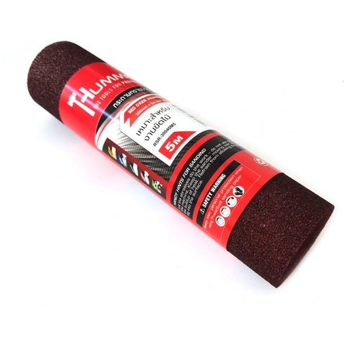 HUMMER กระดาษทรายม้วน 12 นิ้ว เบอร์ 40 ขนาด 300 มม.x5เมตร RSR-30040M5 สีแดง