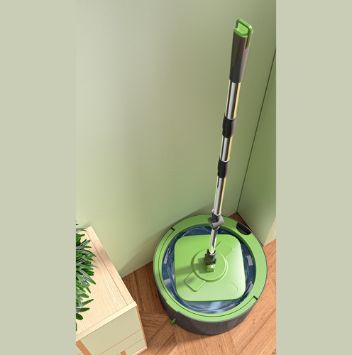 WINKPLUS ชุดม็อบปั่นแบบถังเดี่ยวแยกน้ำรุ่น HDR-M047 ขนาด 32x32x19.5 ซม. สีเทา