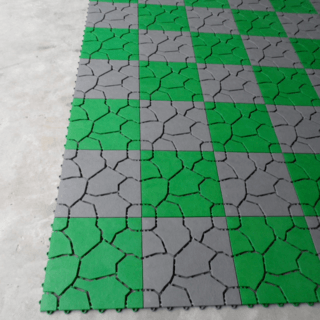 Primo แผ่นกันลื่นPVCลายหินใหญ่ (4ชิ้น/แพ๊ค) รุ่น Mountain BYF001-GN ขนาด 30×30 ซม. สีเขียว