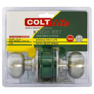 COLT LITE ลูกบิดห้องทั่วไป หัวลูกจันจานใหญ่ สเตนเลส-201 รุ่น K5791 SS สีสเตนเลส