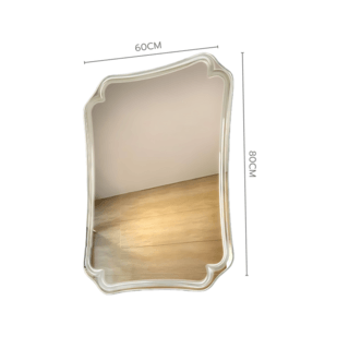 Nice กระจกเงาไม่มีกรอบ ทรงเหลี่ยม รุ่น JLLS032  ขนาด 60x80 ซม. สีใส