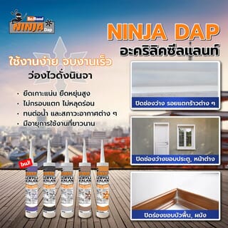 BESBOND นินจาแด๊ป อะคริลิค ซีลแลนท์ 450 กรัม สีไม้สักทอง