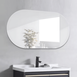 Nice กระจกเงาไม่มีกรอบ ทรงรี รุ่น JLLS009-60  ขนาด 60x80 ซม. สีใส