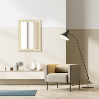 Nice กระจกมีกรอบ รุ่น 1817-W1 ขนาด 40X60 ซม. สีขาว