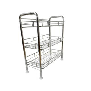 CLOSE ชั้นวางอเนกประสงค์ 3 ชั้น 30X64X73 CM. SHERLYN-3D สีเงิน