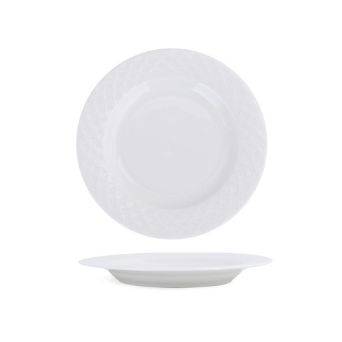 ADAMAS จานเซรามิค 6 นิ้ว FIONA-WH01 สีขาว