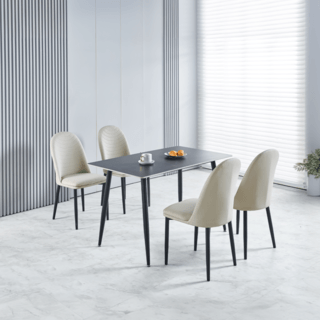 (1/2)PULITO  เก้าอี้รับประทานอาหาร รุ่่น DOTTIE-CWT ขนาด 55x50x89 ซม. สีครีม