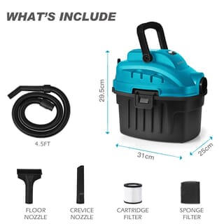 INOVAC เครื่องดูดฝุ่นดูดน้ำ 600 วัตต์ ขนาด 6 ลิตร รุ่น RL215 สีฟ้า